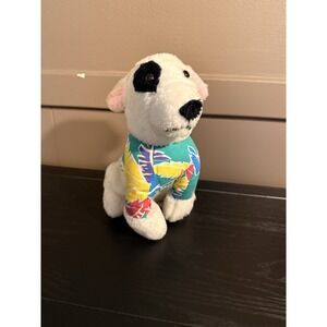 Vintage 80s "Spud Mackenzie" Bud Light Plush Budweiser Hawaiian Shirt 8" HTF